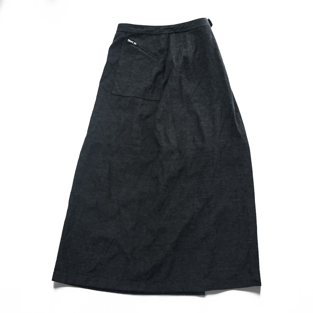 A|X ARMANI EXCHANGE 90s Vintage Long Wrap Skirt M Gray