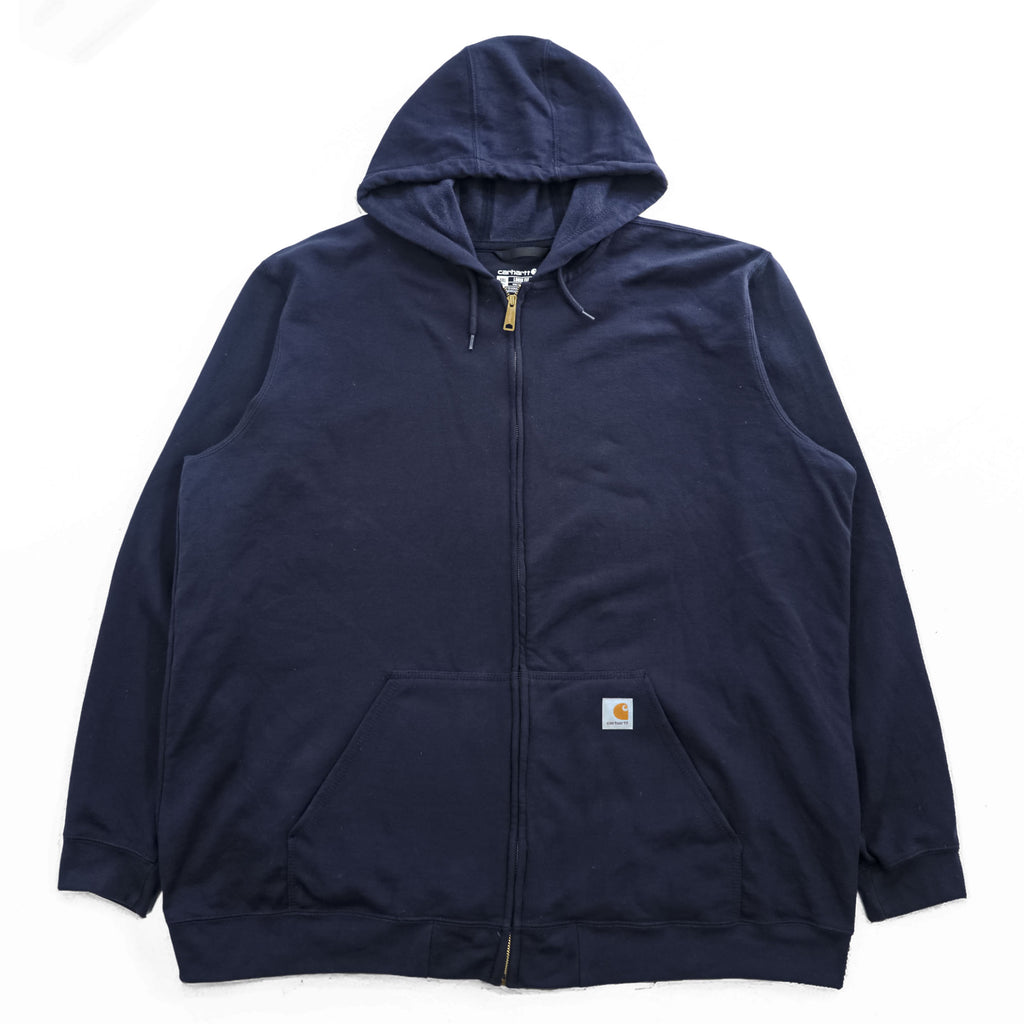 Carhartt Zip Up Hoodie XL ~ Navy Brushed Lining Big Size Loose Fit K122 472