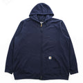 Carhartt Zip Up Hoodie XL ~ Navy Brushed Lining Big Size Loose Fit K122 472