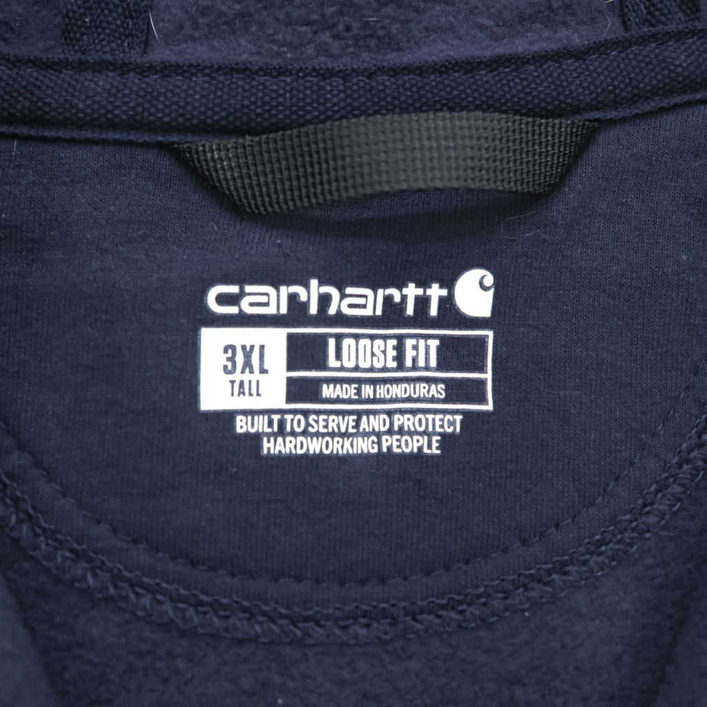 Carhartt Zip Up Hoodie XL ~ Navy Brushed Lining Big Size Loose Fit K122 472