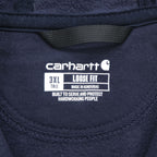 Carhartt Zip Up Hoodie XL ~ Navy Brushed Lining Big Size Loose Fit K122 472