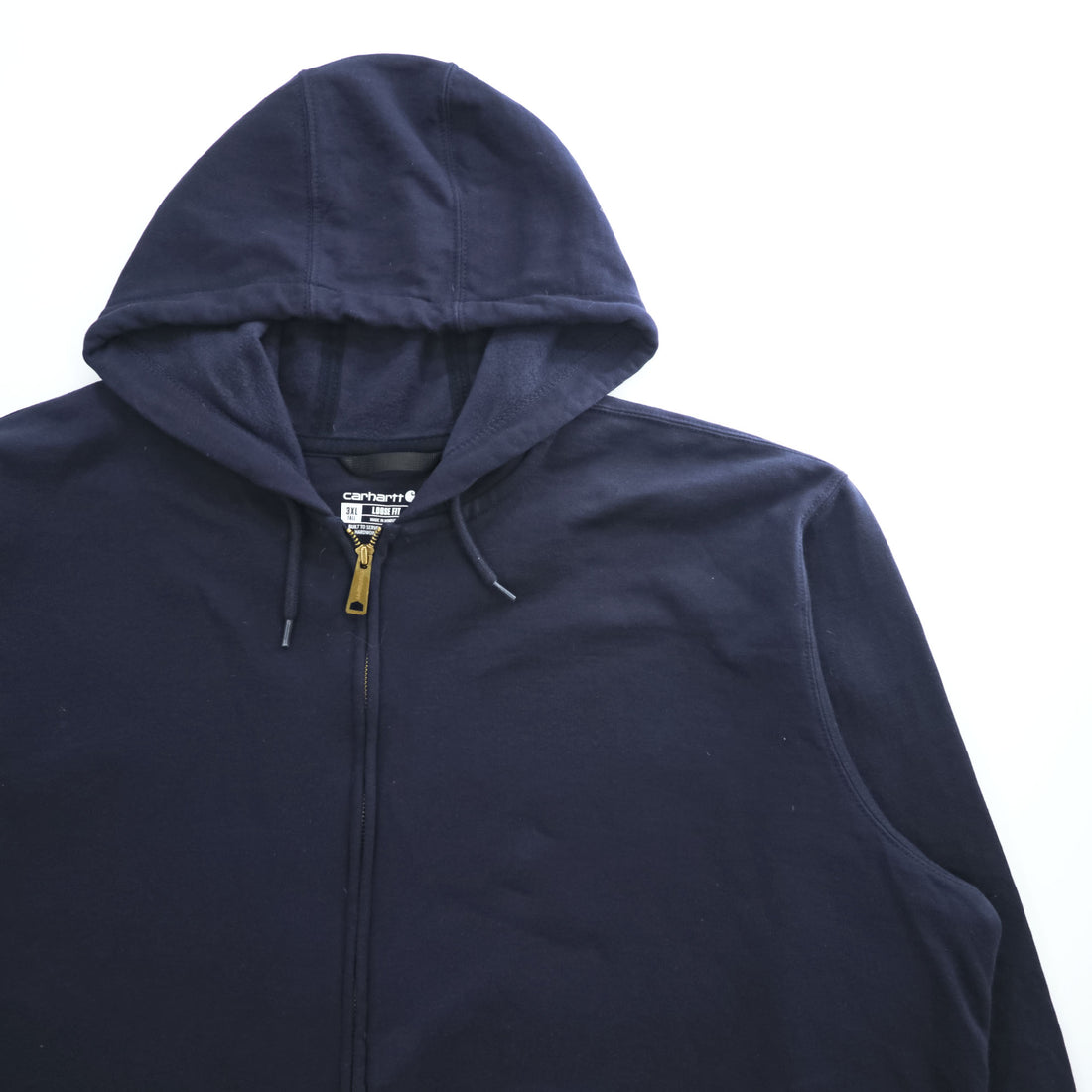 Carhartt Zip Up Hoodie XL ~ Navy Brushed Lining Big Size Loose Fit K122 472