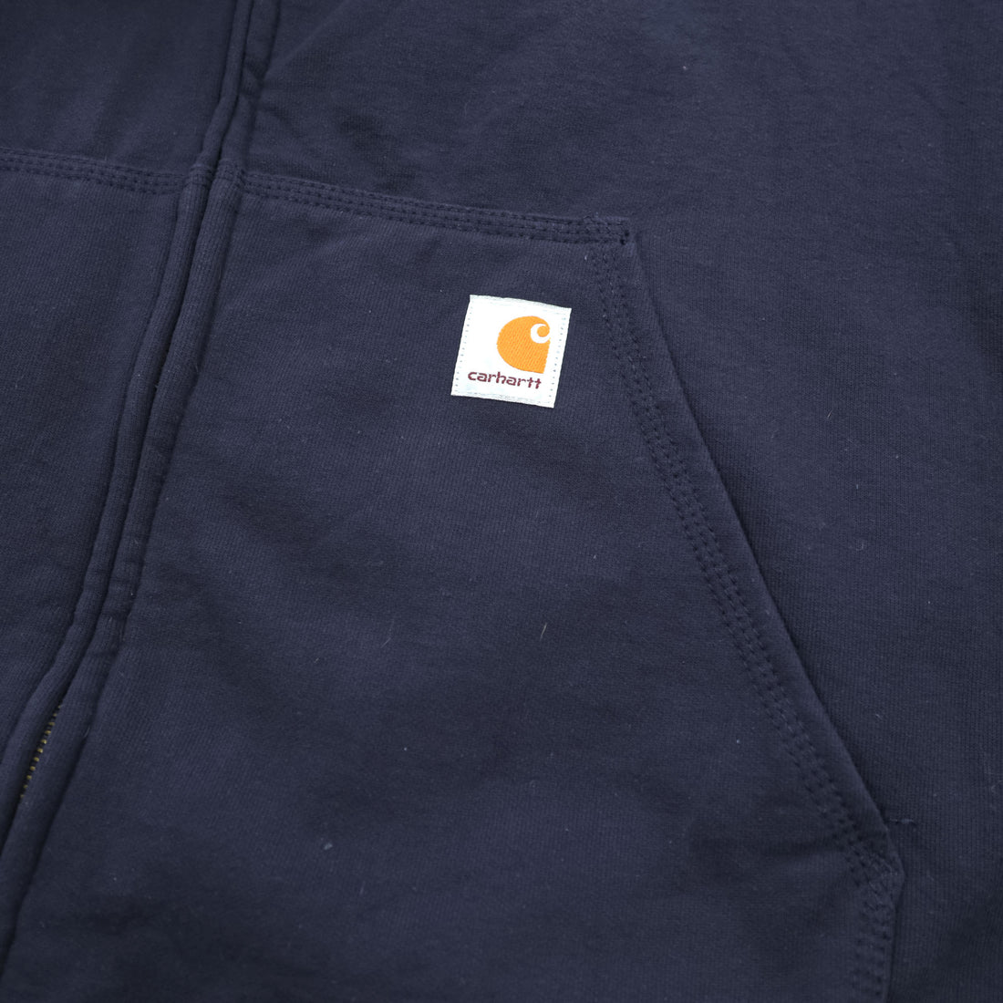 Carhartt Zip Up Hoodie XL ~ Navy Brushed Lining Big Size Loose Fit K122 472