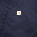 Carhartt Zip Up Hoodie XL ~ Navy Brushed Lining Big Size Loose Fit K122 472