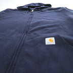 Carhartt Zip Up Hoodie XL ~ Navy Brushed Lining Big Size Loose Fit K122 472