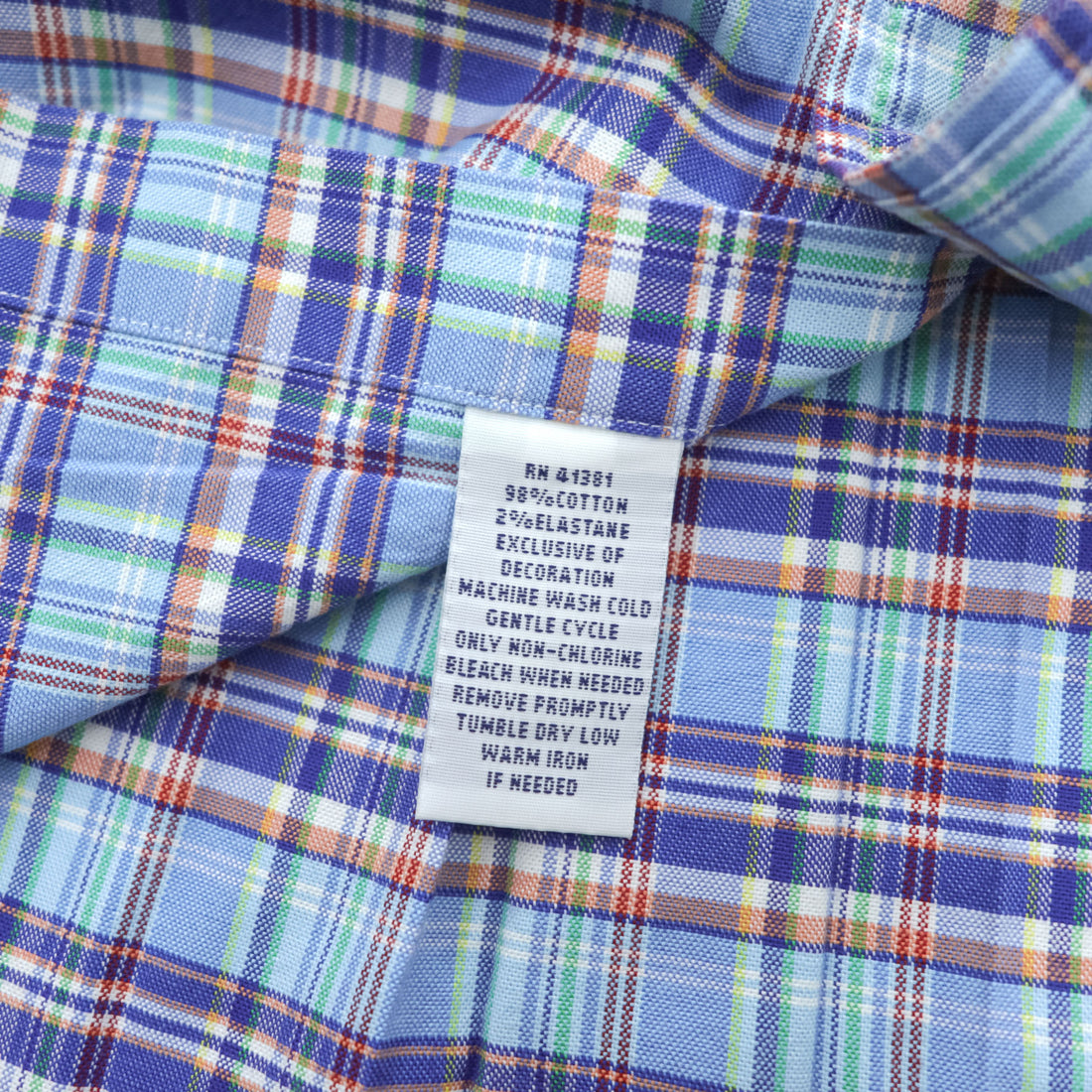 Ralph Lauren 長袖 ボタンダウンシャツ XL SLIM FIT ストレッチ ブルー チェック スモールポニー ロゴ 刺繍