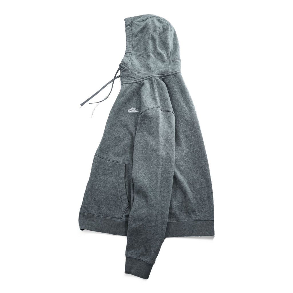 NIKE Zip Up Hoodie, Size L, Gray, Brushed Lining, One-Point Logo, BV2645-063
