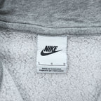 NIKE Zip Up Hoodie, Size L, Gray, Brushed Lining, One-Point Logo, BV2645-063