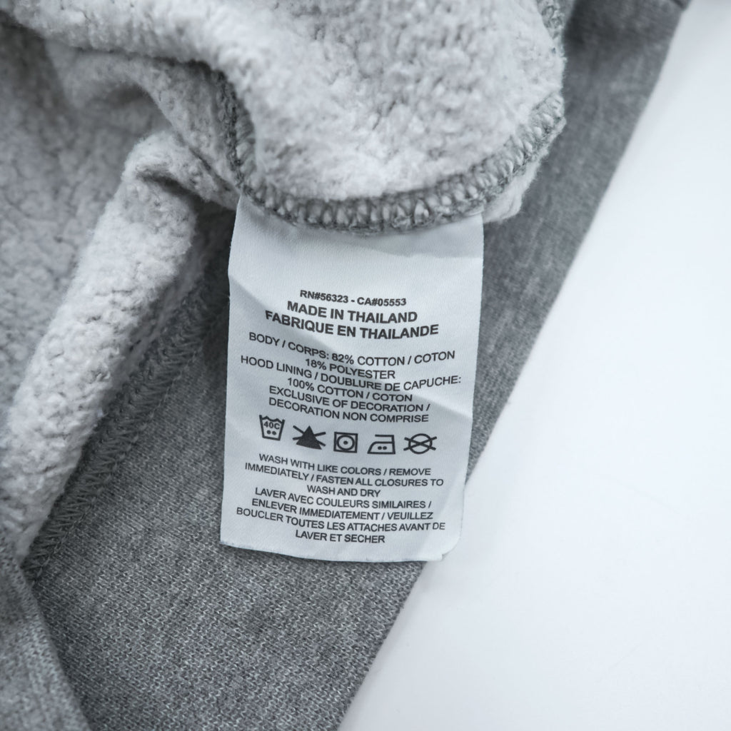 NIKE Zip Up Hoodie, Size L, Gray, Brushed Lining, One-Point Logo, BV2645-063