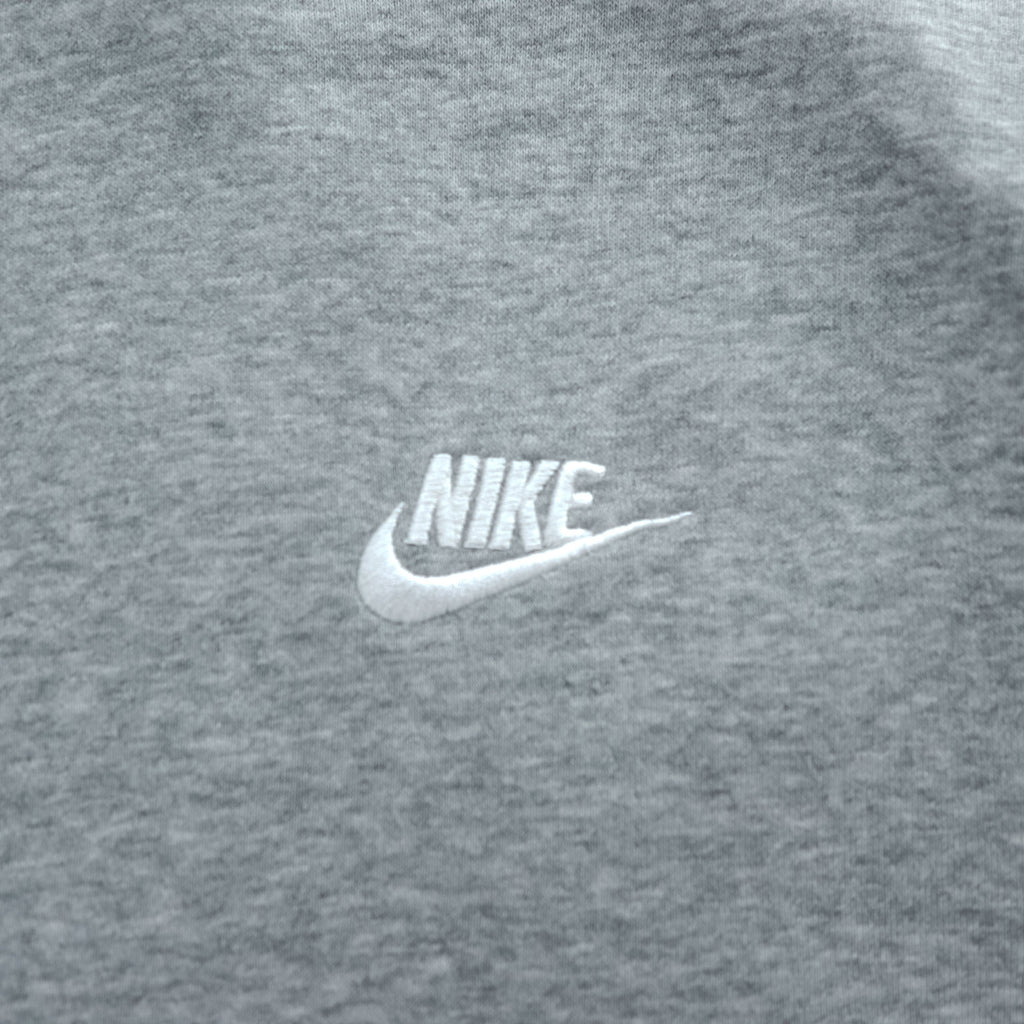 NIKE Zip Up Hoodie, Size L, Gray, Brushed Lining, One-Point Logo, BV2645-063