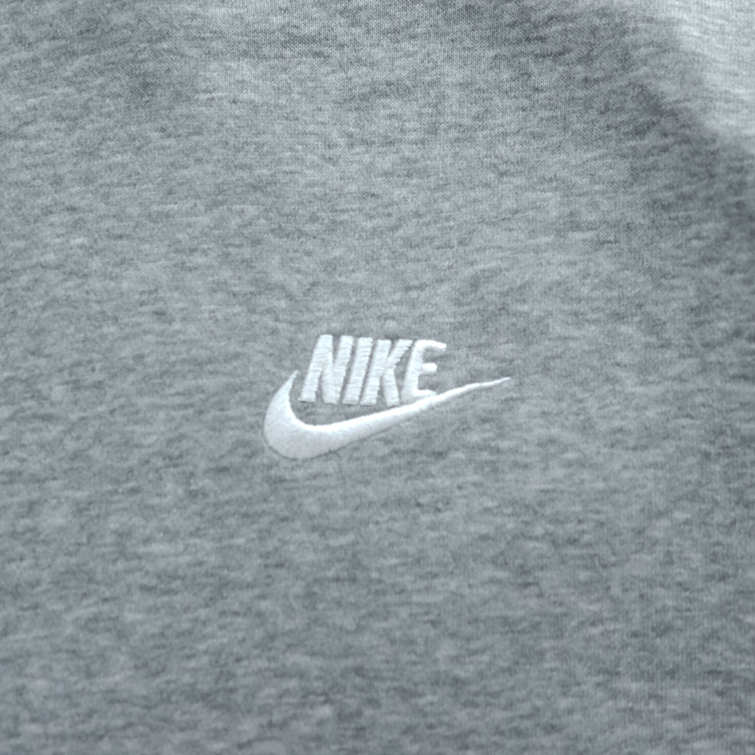 NIKE Zip Up Hoodie, Size L, Gray, Brushed Lining, One-Point Logo, BV2645-063