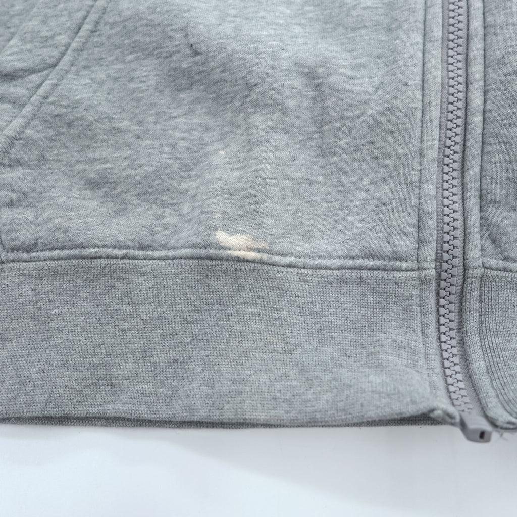 NIKE Zip Up Hoodie, Size L, Gray, Brushed Lining, One-Point Logo, BV2645-063