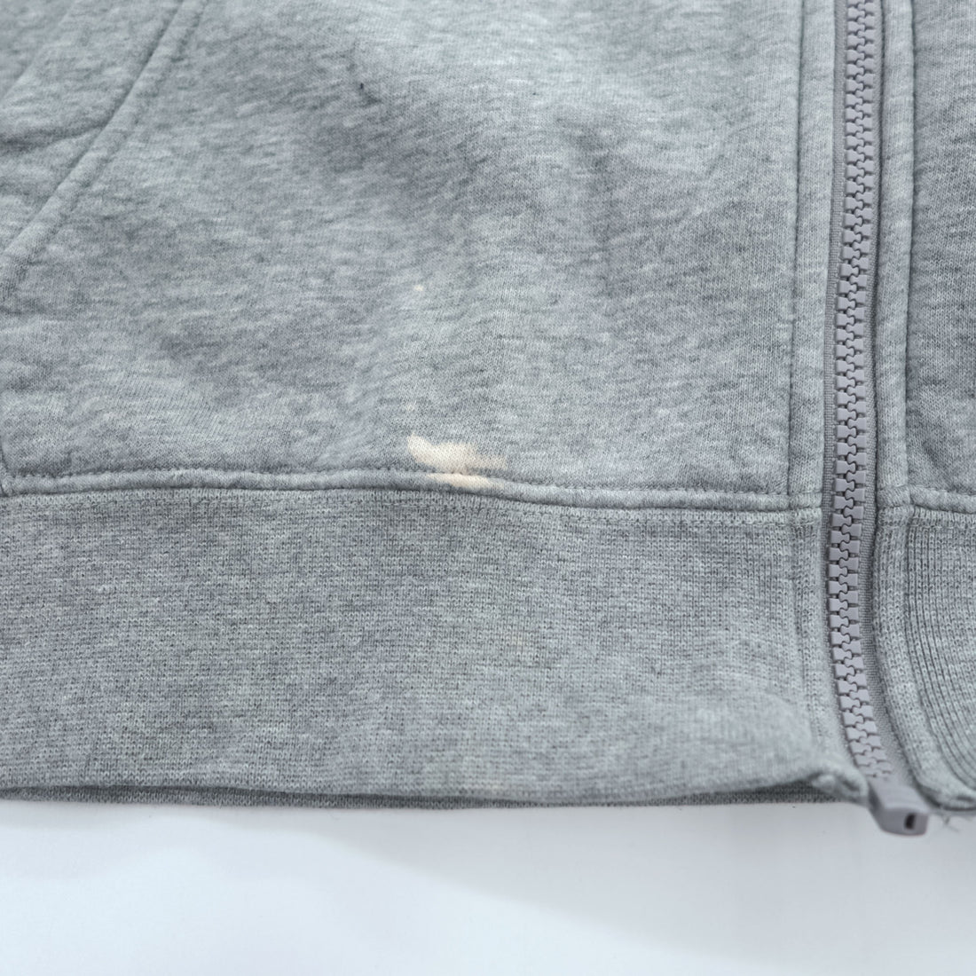 NIKE Zip Up Hoodie, Size L, Gray, Brushed Lining, One-Point Logo, BV2645-063