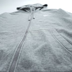 NIKE Zip Up Hoodie, Size L, Gray, Brushed Lining, One-Point Logo, BV2645-063