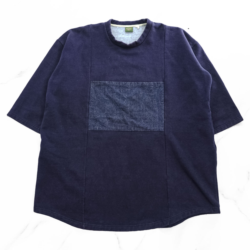 Phatee Japan Made BIG TEE T-Shirt FREE Navy brushed lining hemp