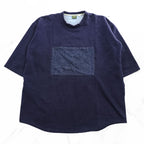 Phatee Japan Made BIG TEE T-Shirt FREE Navy brushed lining hemp