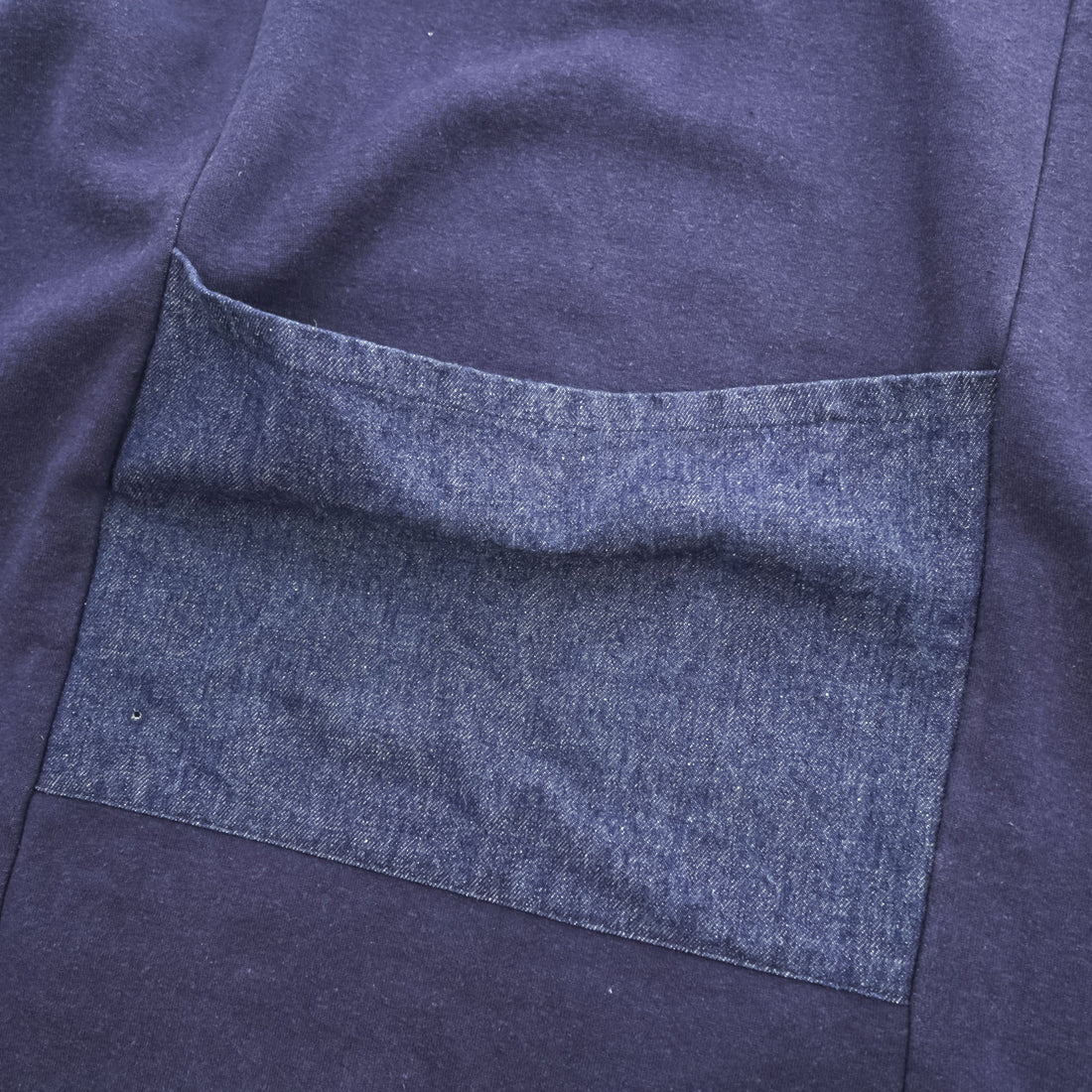 Phatee Japan Made BIG TEE T-Shirt FREE Navy brushed lining hemp