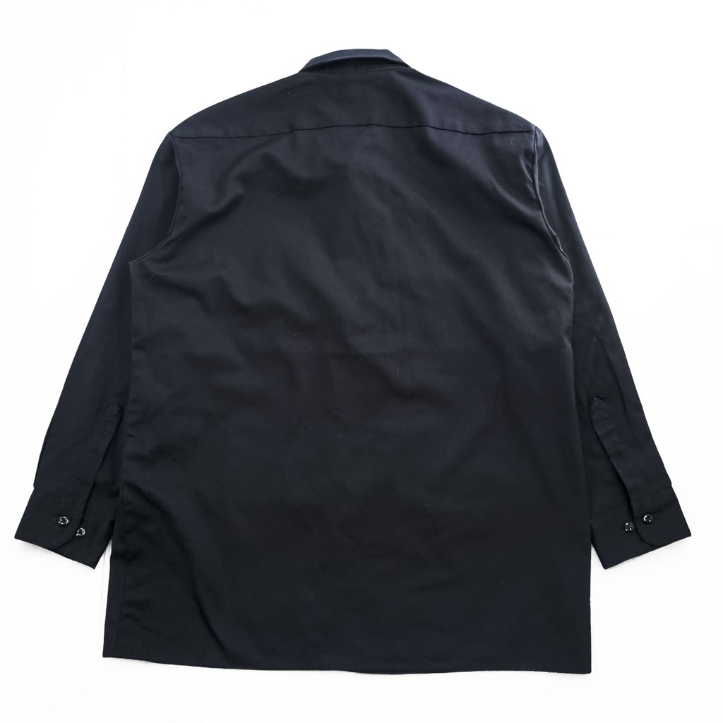 Dickies 長袖 ワークシャツ L ブラック ボックス 胸ポケット WL574BK