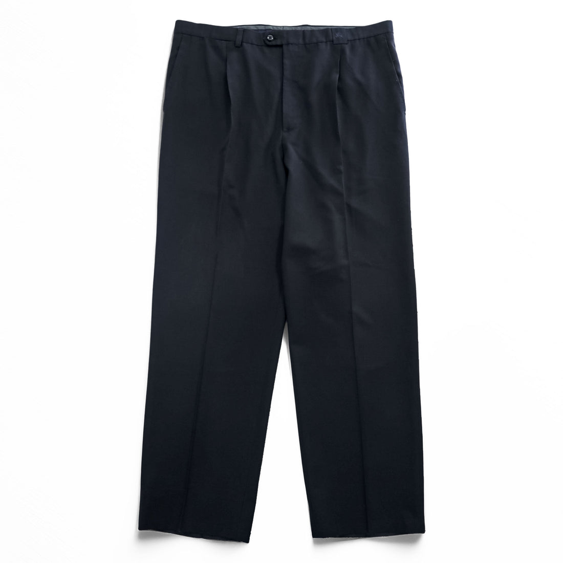 BURBERRY 90年代 スペイン製 ヴィンテージ タック ワイド スラックス パンツ XL ブラック プリーツ HAYDEN