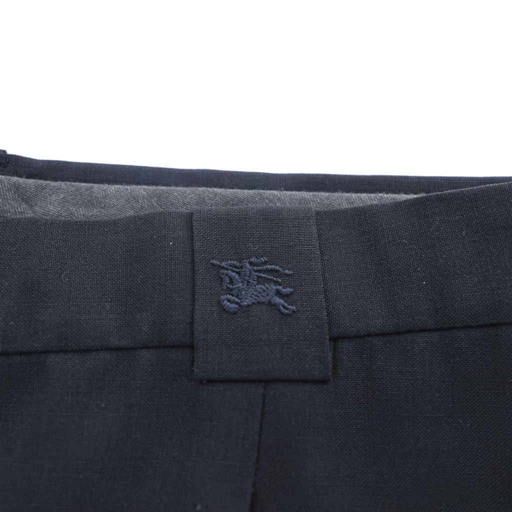 BURBERRY 90s Vintage Spain Made Slacks Pants XL~ Black Tuck Pleated HAYDEN