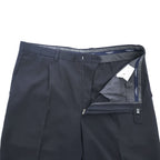 BURBERRY 90s Vintage Spain Made Slacks Pants XL~ Black Tuck Pleated HAYDEN
