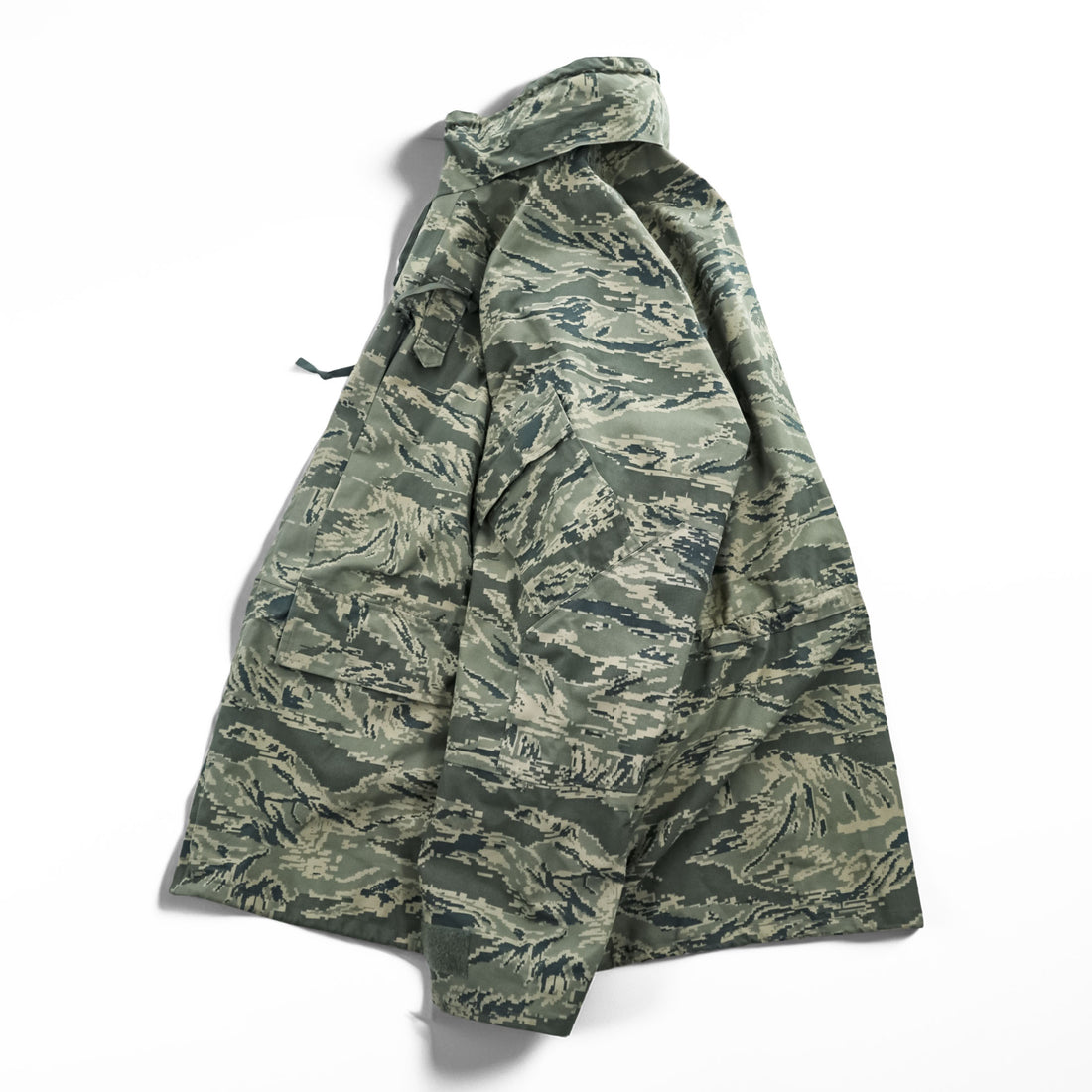 USAF AIR FORCE 米軍 ヴィンテージ APECS ABU ゴアテックス GORE-TEX ミリタリージャケット レインパーカー XL カーキ  防水 フード収納 ドローコード PROPPER ECWCS デジタルタイガーカモ USA製