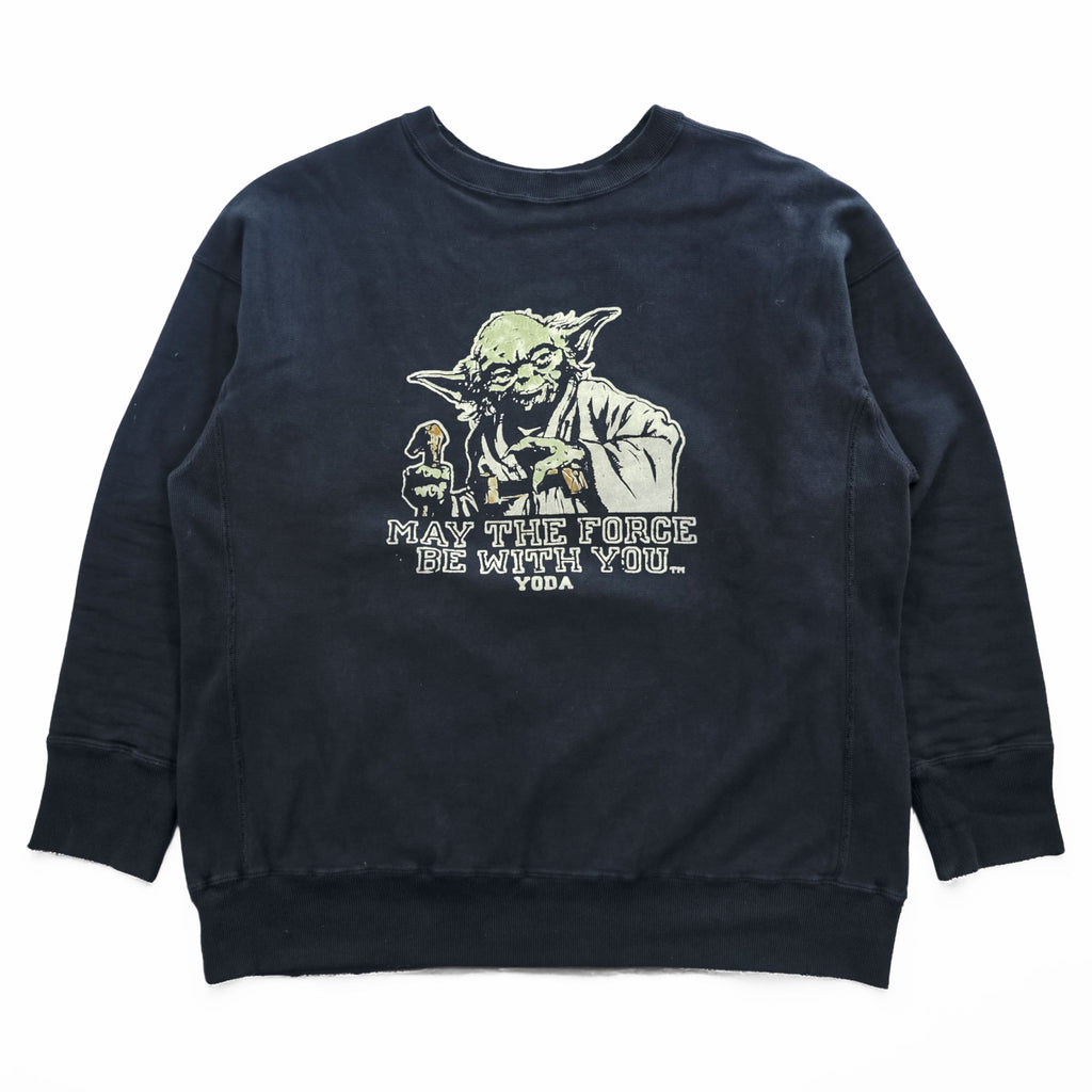 BOWWOW Japan Made Sweatshirt, Size L, Black, Printed, Reverse Weave, STAR WARS