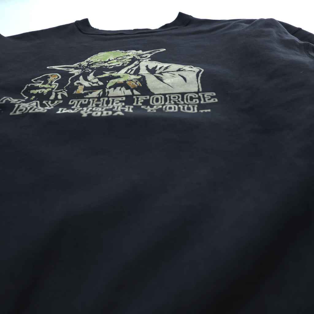BOWWOW Japan Made Sweatshirt, Size L, Black, Printed, Reverse Weave, STAR WARS