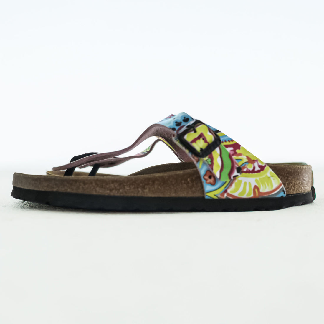 Birkenstock Papillio Gizeh Paisley Print Thong Sandals Multicolor EU39 US8 25.0cm
