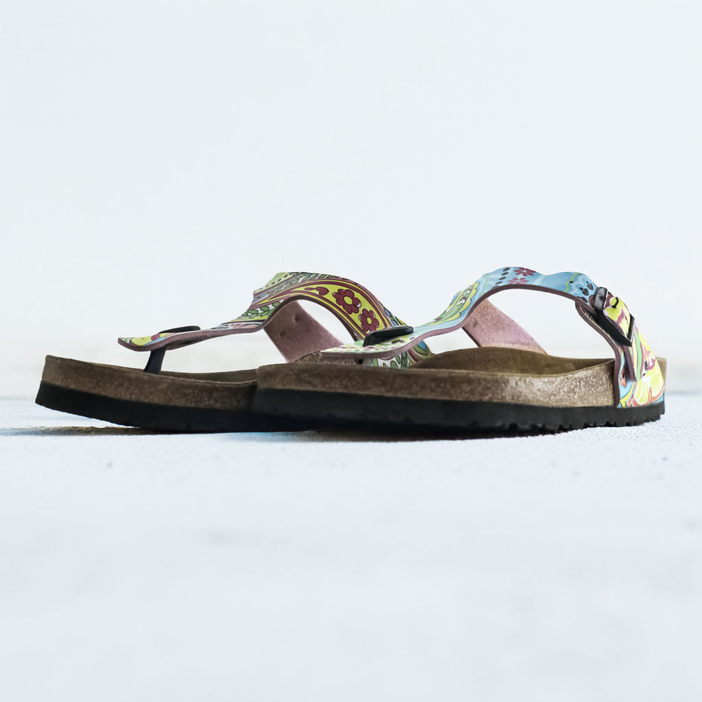 Birkenstock Papillio Gizeh Paisley Print Thong Sandals Multicolor EU39 US8 25.0cm
