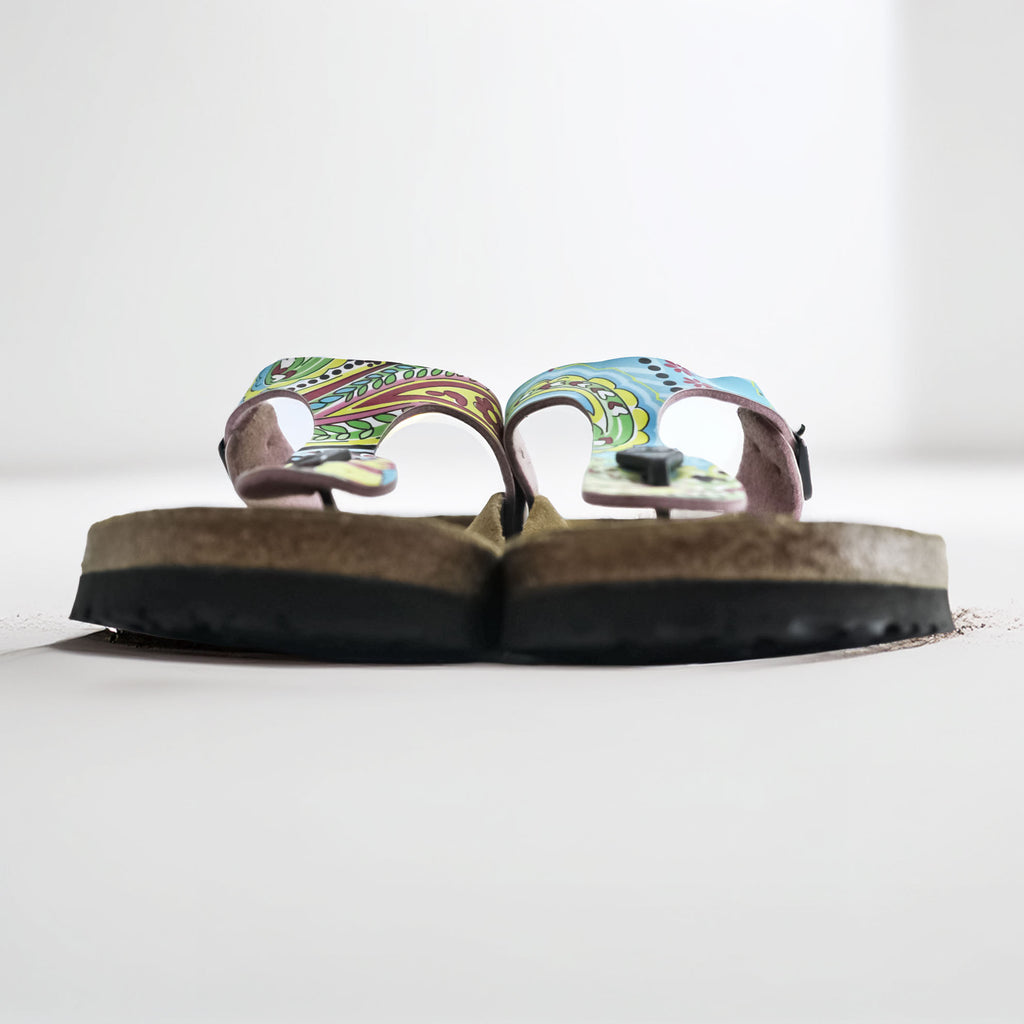 Birkenstock Papillio Gizeh Paisley Print Thong Sandals Multicolor EU39 US8 25.0cm