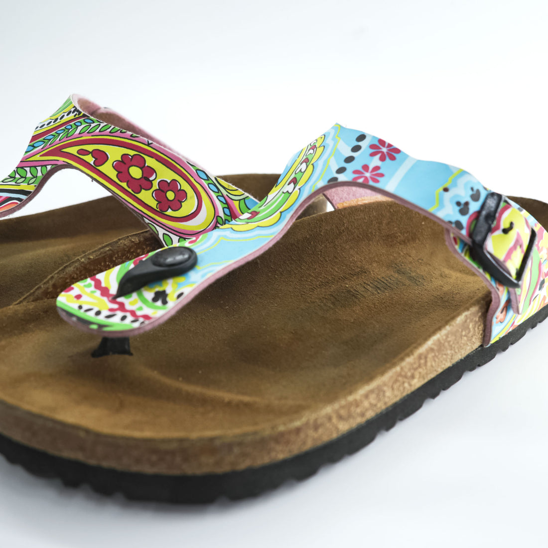 Birkenstock Papillio Gizeh Paisley Print Thong Sandals Multicolor EU39 US8 25.0cm