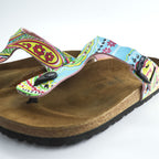 Birkenstock Papillio Gizeh Paisley Print Thong Sandals Multicolor EU39 US8 25.0cm