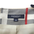 BURBERRY LONDON Japan Made Checked Tuck Pleated Skirt M Beige