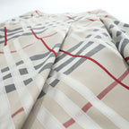 BURBERRY LONDON Japan Made Checked Tuck Pleated Skirt M Beige