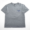 HARLEY DAVIDSON 90年代 USA製 ヴィンテージ 胸ポケット Tシャツ XL グレー バックプリント BALTIMORE MD バイク Holoubek