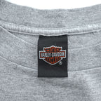 HARLEY DAVIDSON 90年代 USA製 ヴィンテージ 胸ポケット Tシャツ XL グレー バックプリント BALTIMORE MD バイク Holoubek