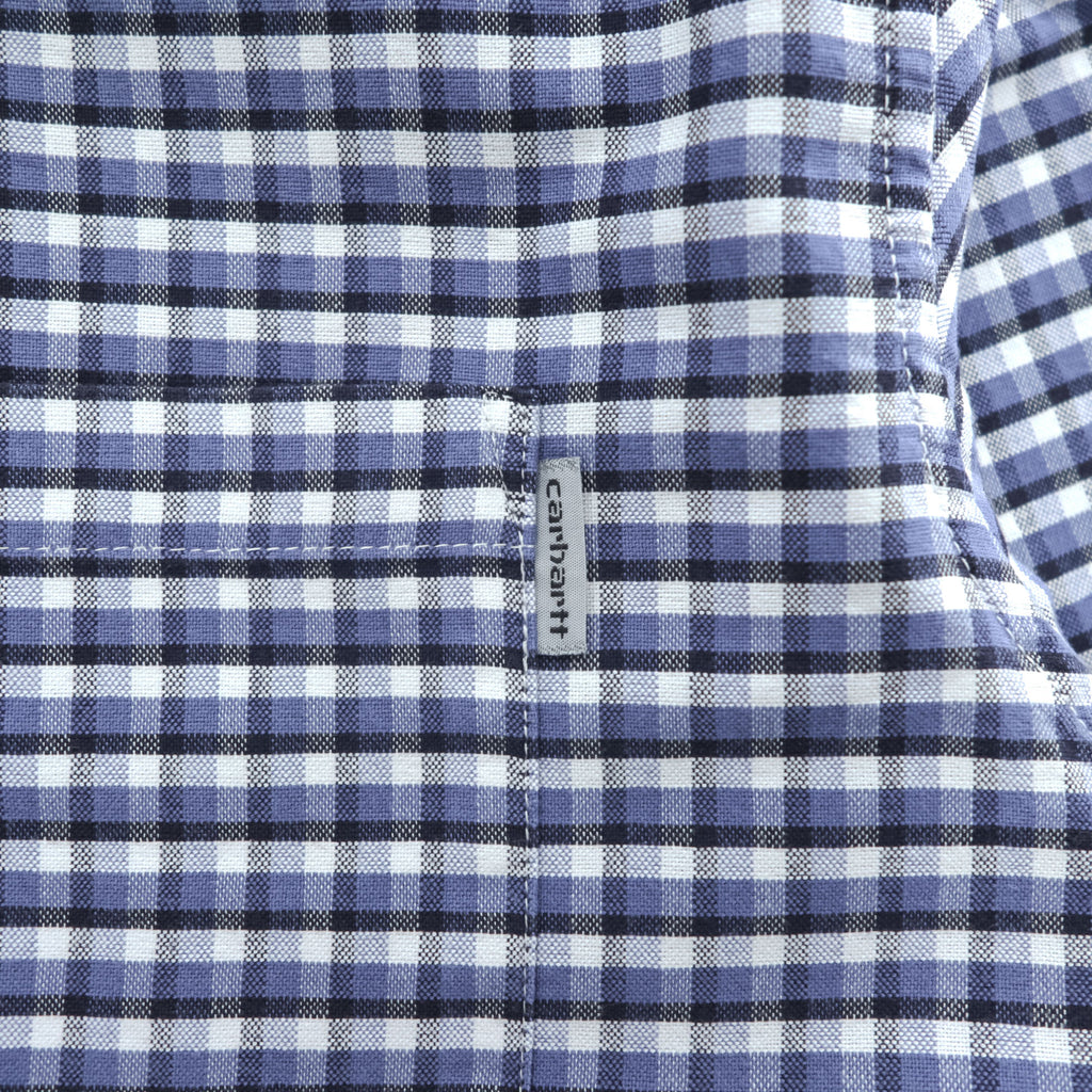 carhartt WIP 長袖 チェックシャツ L ブルー L/S LEMMING SHIRT 胸ポケット I024138