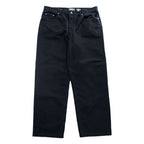 Eddie Bauer 90年代 ヴィンテージ ブラック デニムパンツ ジーンズ L ワイドテーパード ジッパーフライ RELAXED FIT