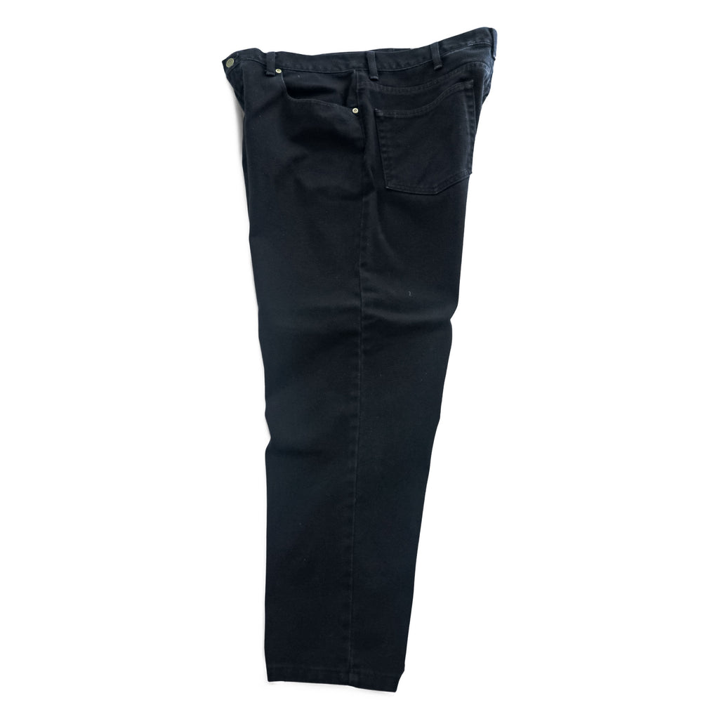 Eddie Bauer 90年代 ヴィンテージ ブラック デニムパンツ ジーンズ L ワイドテーパード ジッパーフライ RELAXED FIT