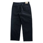 Eddie Bauer 90年代 ヴィンテージ ブラック デニムパンツ ジーンズ L ワイドテーパード ジッパーフライ RELAXED FIT