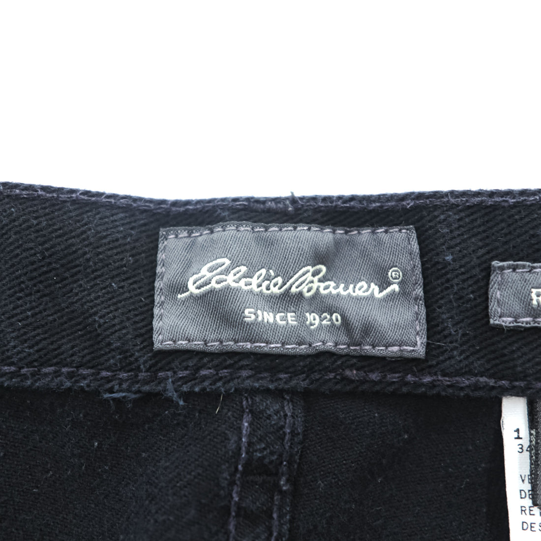 Eddie Bauer 90年代 ヴィンテージ ブラック デニムパンツ ジーンズ L ワイドテーパード ジッパーフライ RELAXED FIT