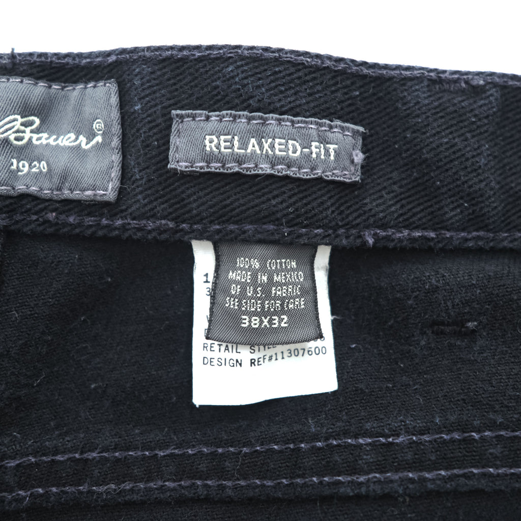 Eddie Bauer 90年代 ヴィンテージ ブラック デニムパンツ ジーンズ L ワイドテーパード ジッパーフライ RELAXED FIT