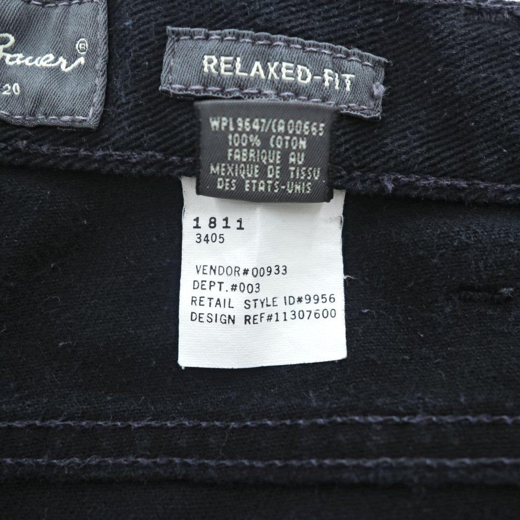 Eddie Bauer 90年代 ヴィンテージ ブラック デニムパンツ ジーンズ L ワイドテーパード ジッパーフライ RELAXED FIT