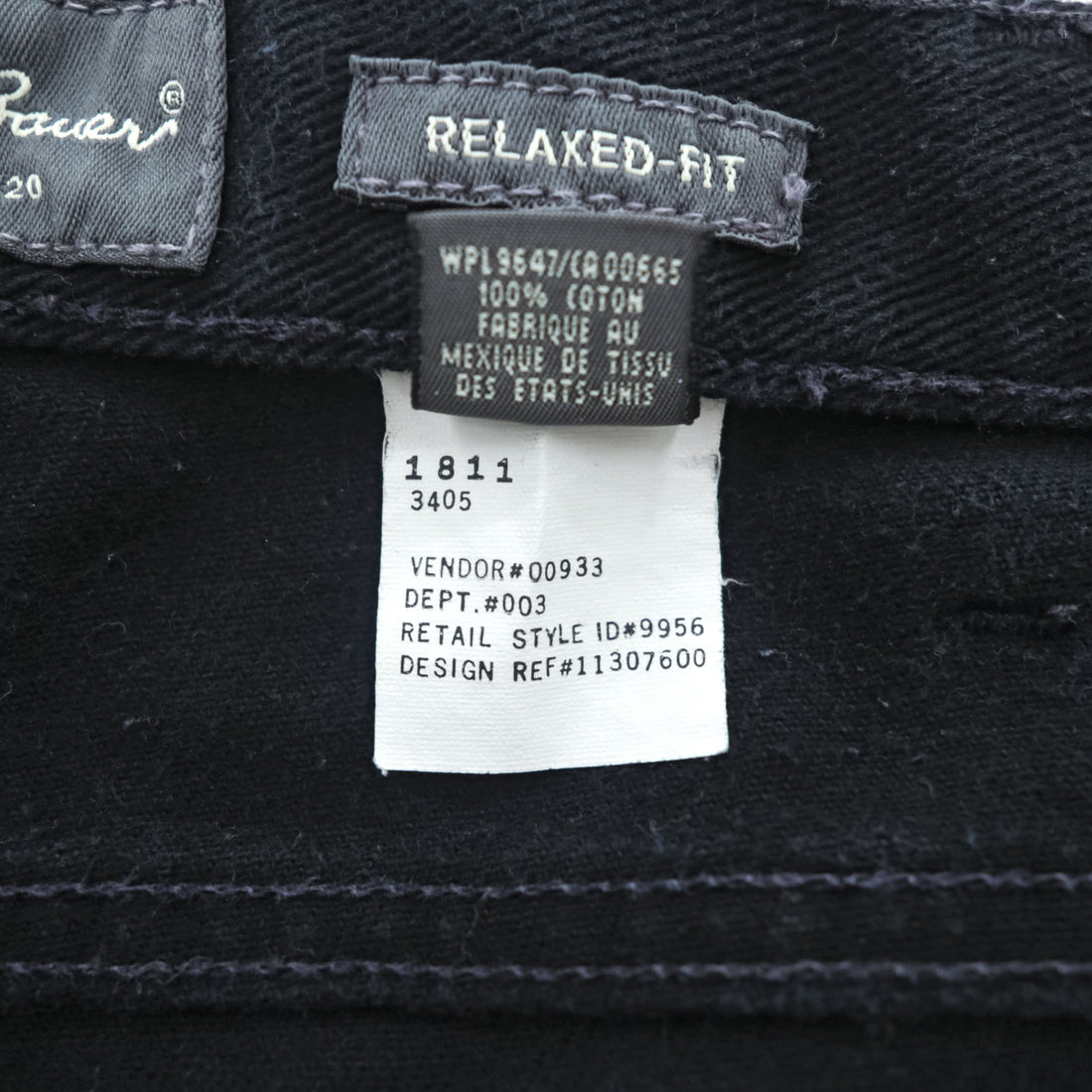Eddie Bauer 90年代 ヴィンテージ ブラック デニムパンツ ジーンズ L ワイドテーパード ジッパーフライ RELAXED FIT