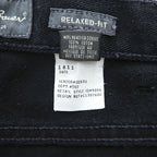 Eddie Bauer 90年代 ヴィンテージ ブラック デニムパンツ ジーンズ L ワイドテーパード ジッパーフライ RELAXED FIT
