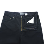 Eddie Bauer 90年代 ヴィンテージ ブラック デニムパンツ ジーンズ L ワイドテーパード ジッパーフライ RELAXED FIT