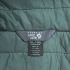 MOUNTAIN HARDWEAR マウンテンパーカー 中綿 シェル レインジャケット XL ネイビー 防水 ドローコード OM0151