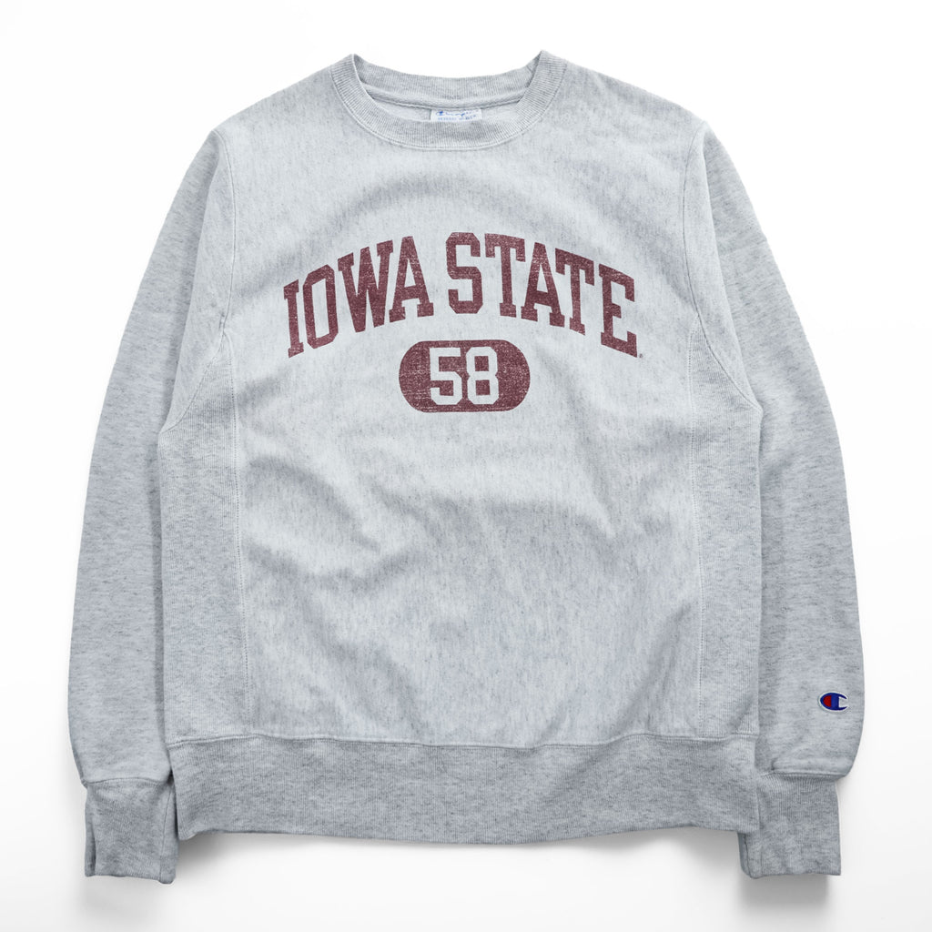 Champion リバースウィーブ REVERSE WEAVE スウェット トレーナー L グレー カレッジ アーチロゴ IOWA STATE