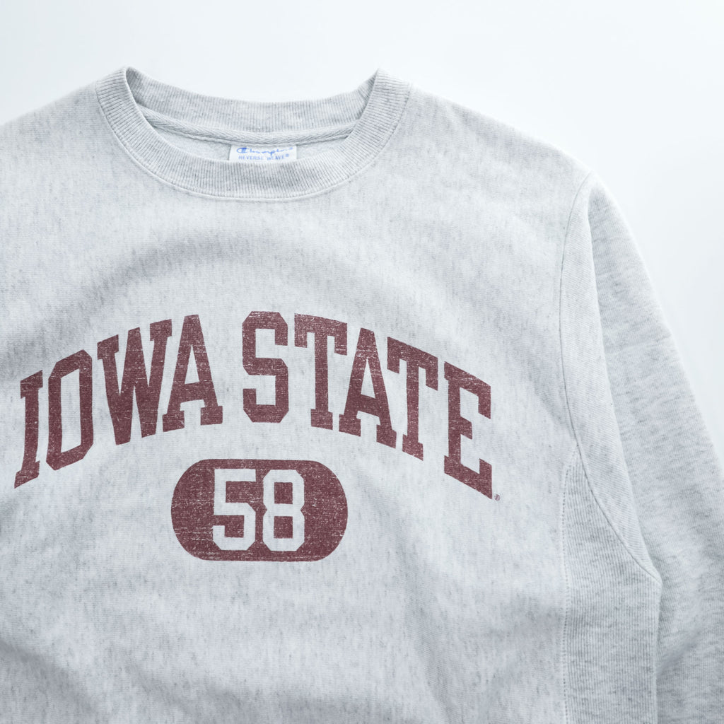 Champion リバースウィーブ REVERSE WEAVE スウェット トレーナー L グレー カレッジ アーチロゴ IOWA STATE